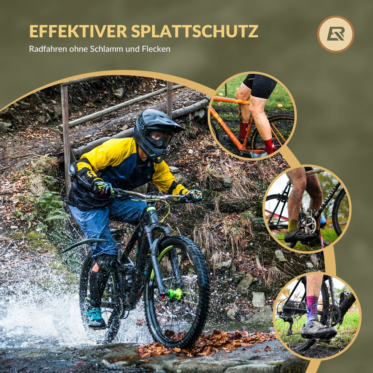 Fahrrad Schutzbleche Set Vorne/Hinten Verstellbare Flexible 26-29 zoll