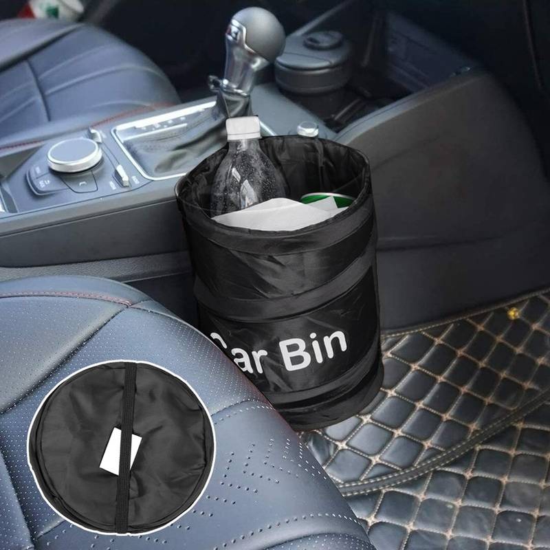 Faltbarer Schwarzer Auto-Mülleimer, Abfalleimer für´s Wohnmobil
