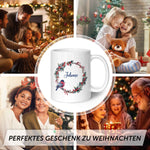 Bedruckte Tasse mit Weihnachtsmotiv - Weihnachtskranz