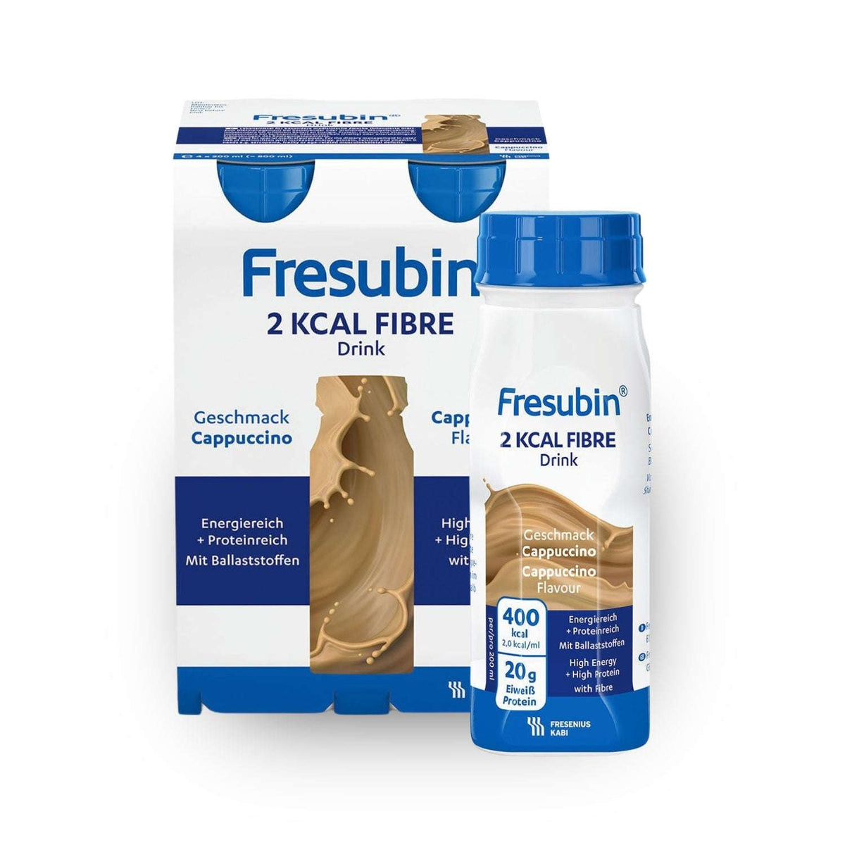 Fresubin 2 kcal Fibre Drink 4 x 200 ml | Packung (4 Flaschen) Namma Markt