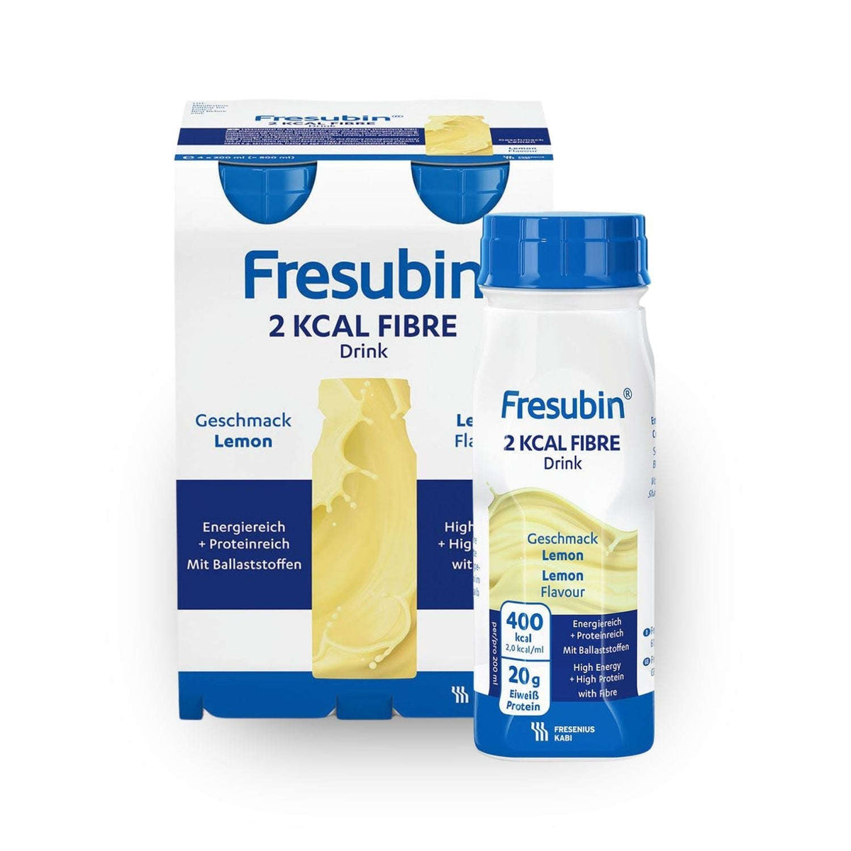 Fresubin 2 kcal Fibre Drink 4 x 200 ml | Packung (4 Flaschen) Namma Markt