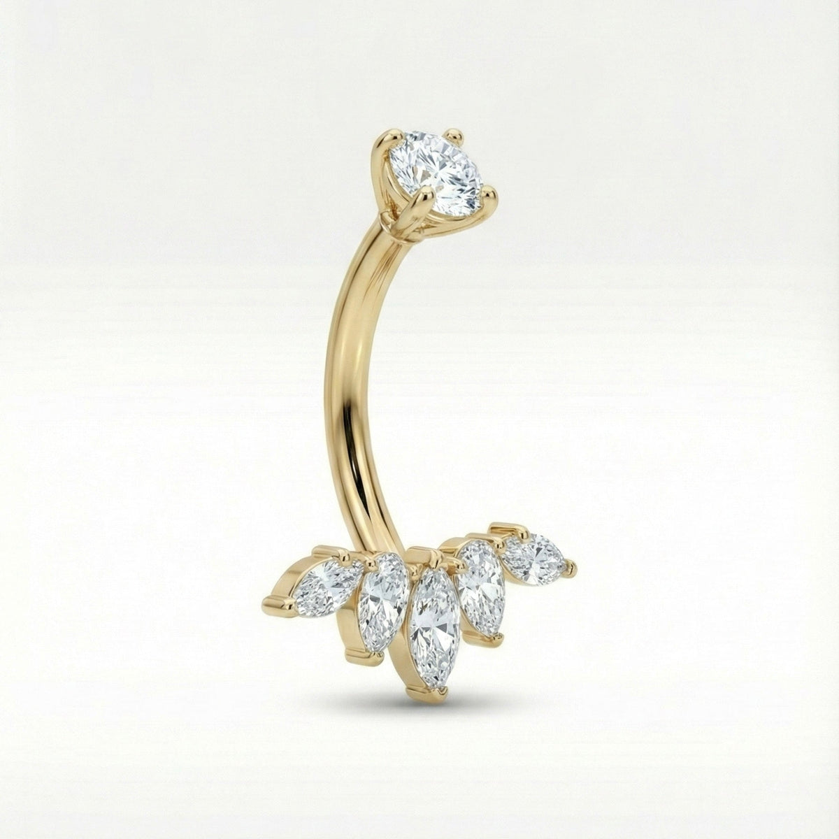 Marquise Krone Bauchnabelpiercing aus Titan