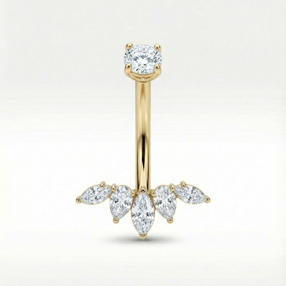 Marquise Krone Bauchnabelpiercing aus Titan