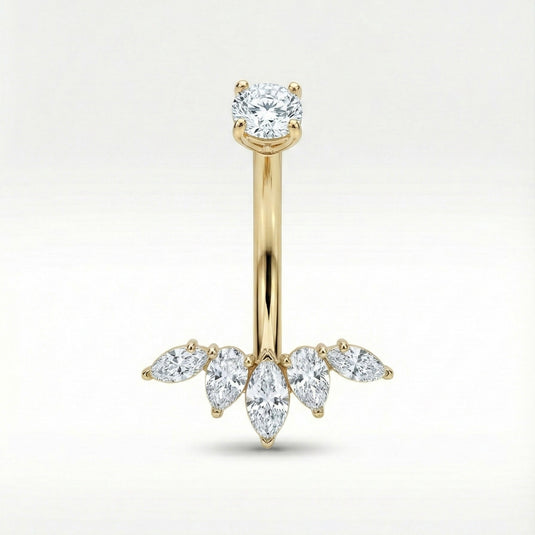 Marquise Krone Bauchnabelpiercing aus Titan