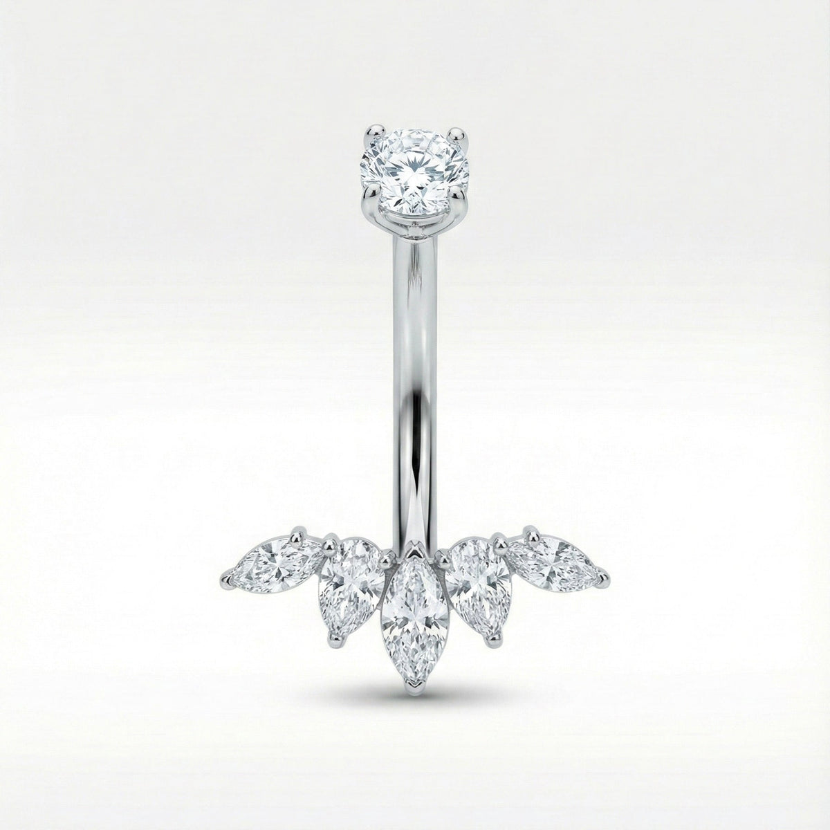 Marquise Krone Bauchnabelpiercing aus Titan