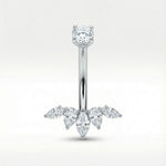 Marquise Krone Bauchnabelpiercing aus Titan
