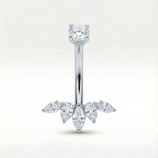 Marquise Krone Bauchnabelpiercing aus Titan