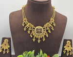 Traditional Antique Gold Plated Choker Jewelry Set for Women in Germany (Onam Special)