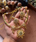 Traditional Antique Gold Plated Choker Jewelry Set for Women in Germany (Onam Special)