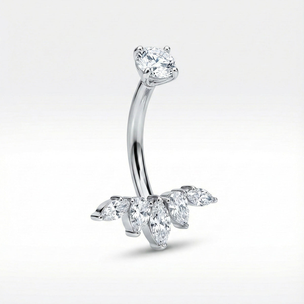 Marquise Krone Bauchnabelpiercing aus Titan