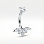 Marquise Krone Bauchnabelpiercing aus Titan