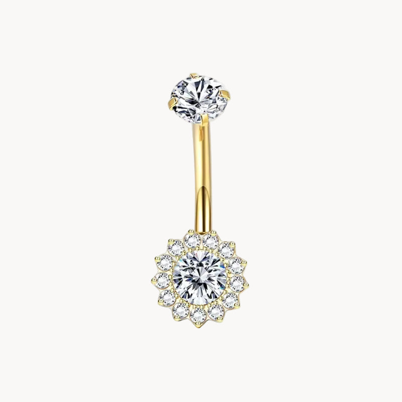 Blütenhalo Bauchnabelpiercing aus Titan