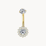 Blütenhalo Bauchnabelpiercing aus Titan