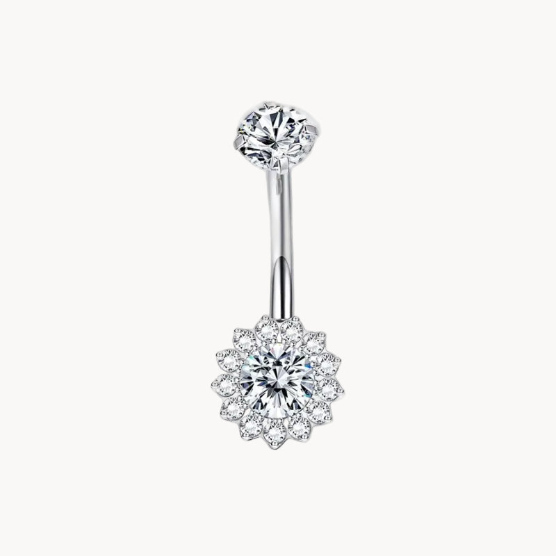 Blütenhalo Bauchnabelpiercing aus Titan