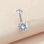 Doppelkristall Krappen Bauchnabelpiercing aus Titan