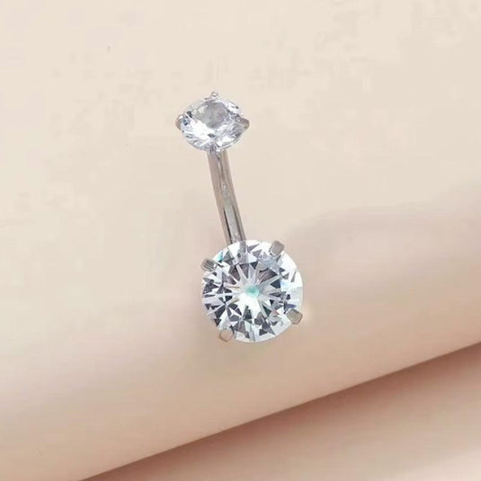 Doppelkristall Krappen Bauchnabelpiercing aus Titan