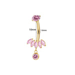 Marquise Pink Bauchnabelpiercing aus Titan Namma Markt