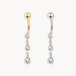 Dreifach Tropfen Bauchnabelpiercing aus Titan