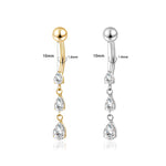 Dreifach Tropfen Bauchnabelpiercing aus Titan