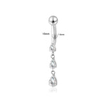 Dreifach Tropfen Bauchnabelpiercing aus Titan