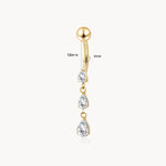 Dreifach Tropfen Bauchnabelpiercing aus Titan