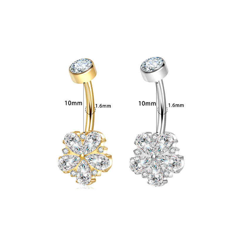 Blütencluster Bauchnabelpiercing aus Titan Namma Markt