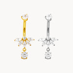 Fächer Tropfen Bauchnabelpiercing aus Titan