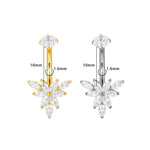Blüte Zentrum Bauchnabelpiercing aus Titan