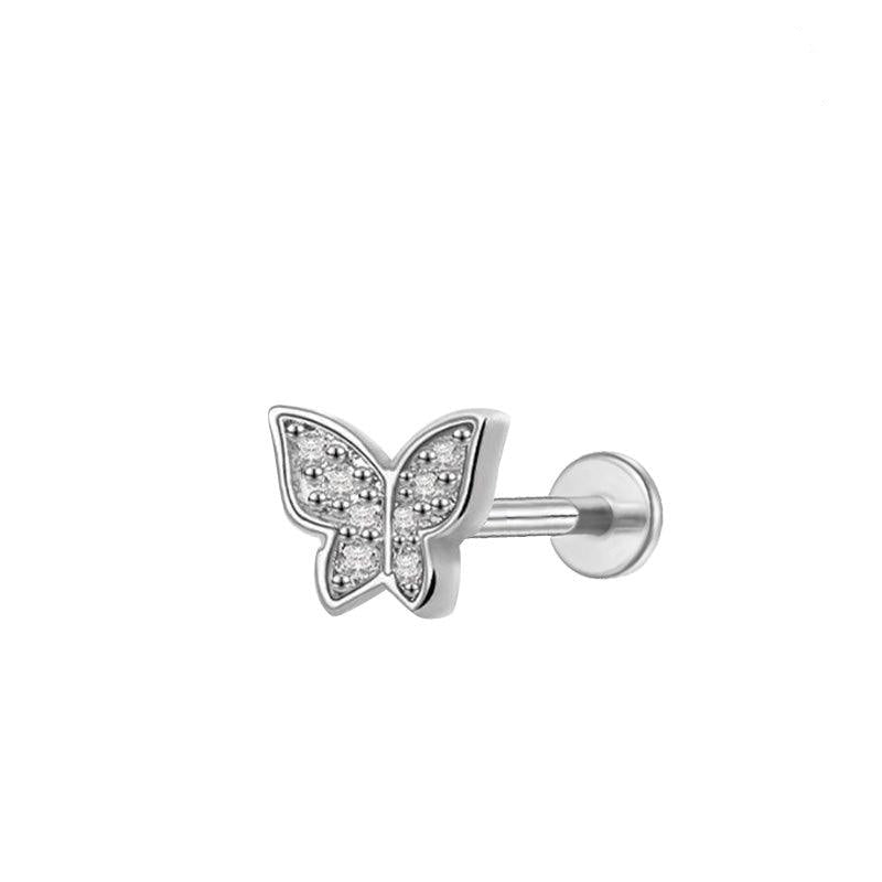 Schmetterling Pavé Labret aus Titan