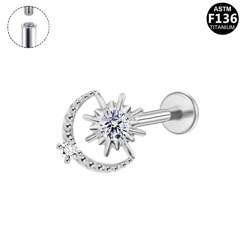 Sonne und Mond Labret aus Titan