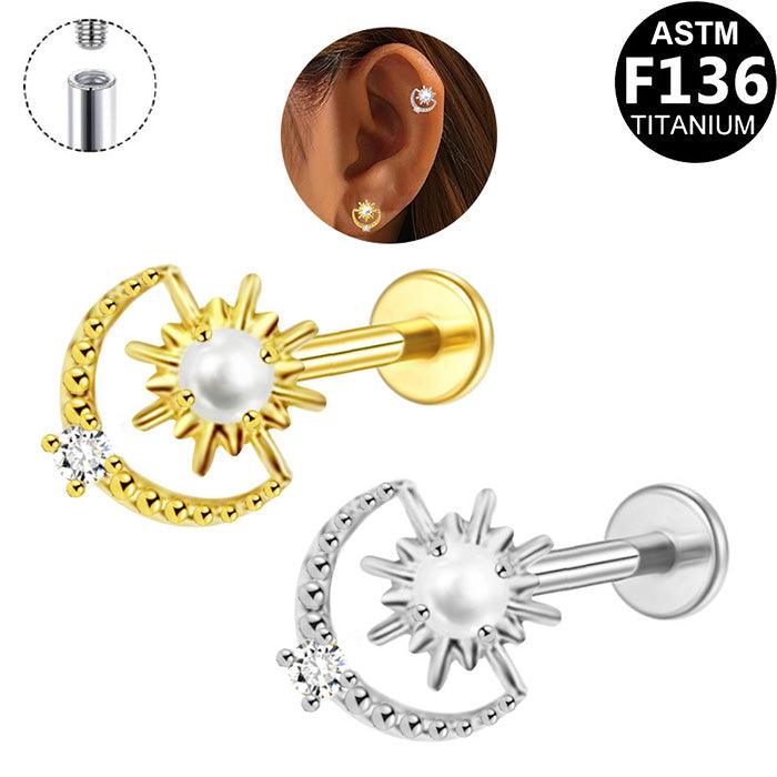 Sonne und Mond Labret aus Titan