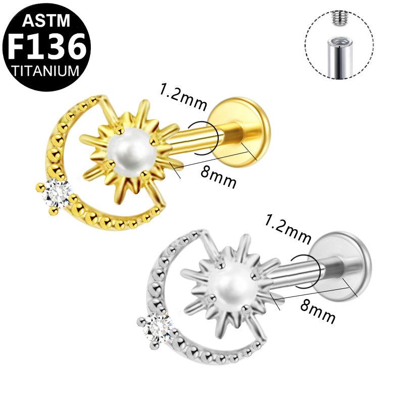 Sonne und Mond Labret aus Titan