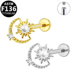 Sonne und Mond Labret aus Titan