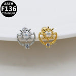 Sonne und Mond Labret aus Titan