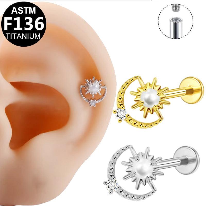 Sonne und Mond Labret aus Titan