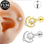 Sonne und Mond Labret aus Titan