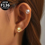 Sonne und Mond Labret aus Titan