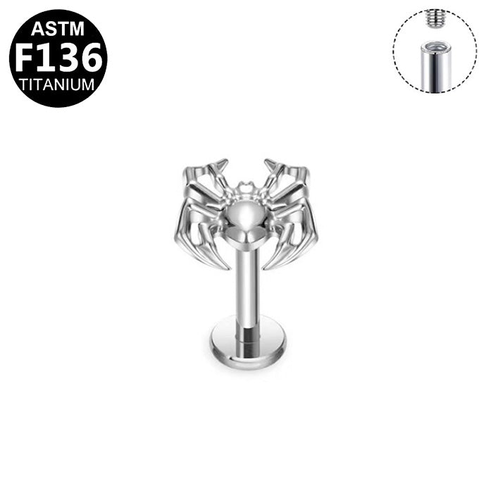Spinne schlicht Labret aus Titan