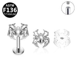 Spinne schlicht Labret aus Titan