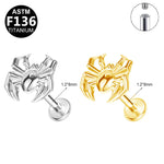 Spinne schlicht Labret aus Titan