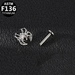 Spinne schlicht Labret aus Titan