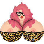 Shape Folienballon "Mrs. B" | 89 cm