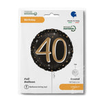 18"/Ø46cm Folienballon "Sparkling Black" | #40