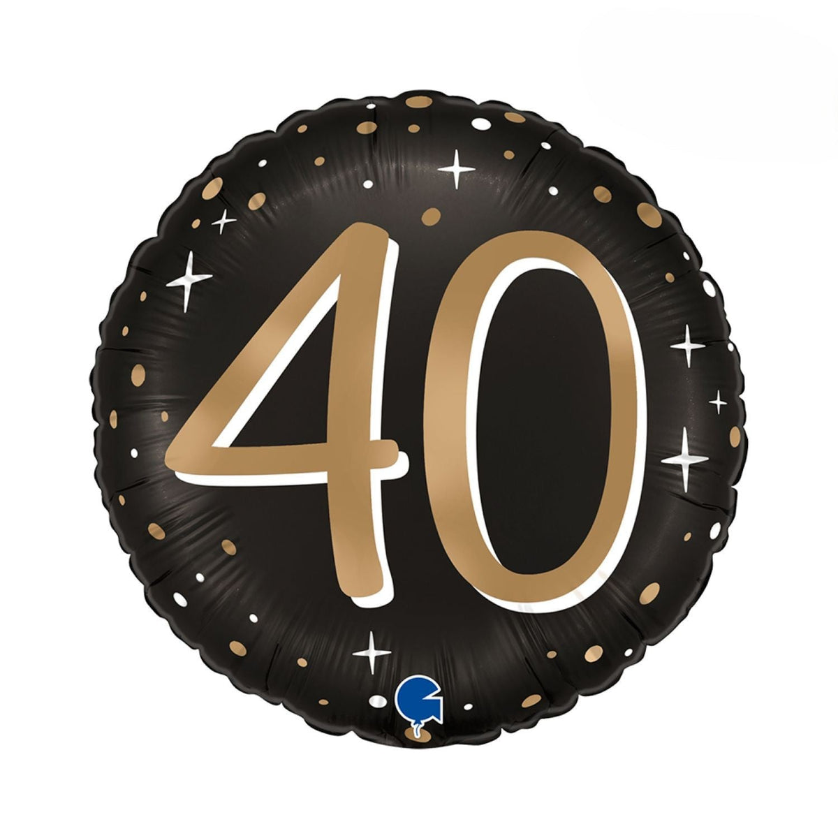 18"/Ø46cm Folienballon "Sparkling Black" | #40