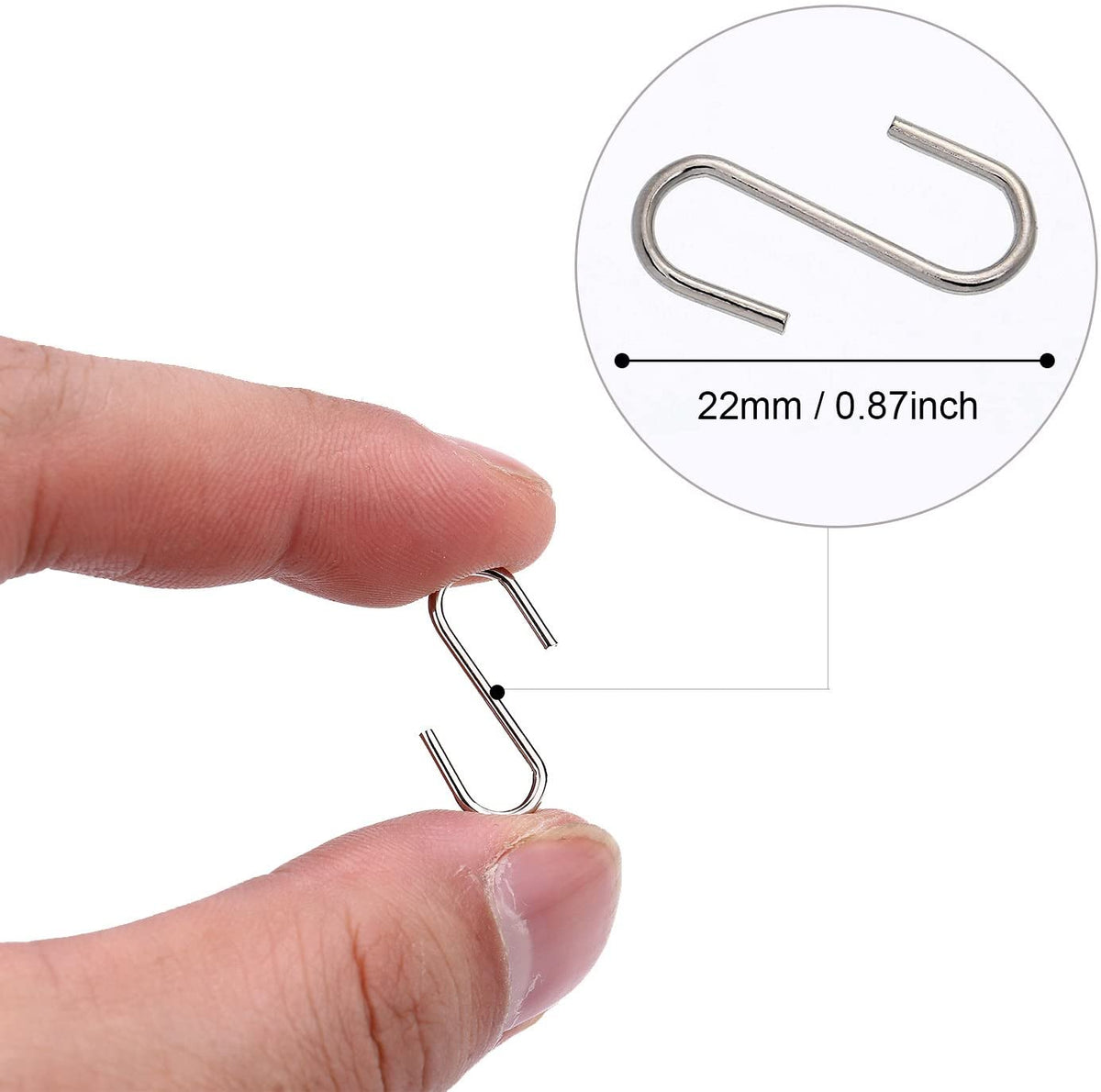 Mini S-Haken / Ballenden - 150 Stück