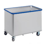 Novocal Federbodenwagen Material: eloxiertes Aluminium 1 rundumlaufende Stoßsicherung, oben 2 Bock | Packung (1 Stück)