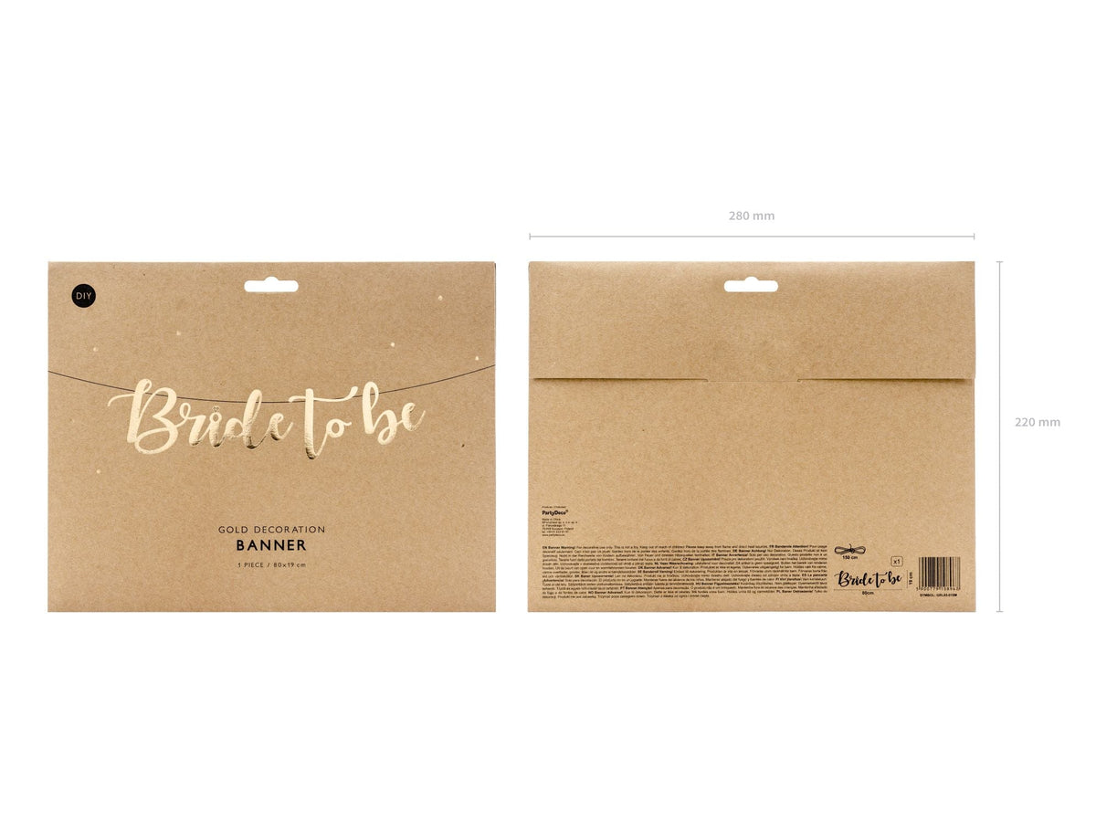 Banner "Bride to be" Gold | 80 x 19 cm