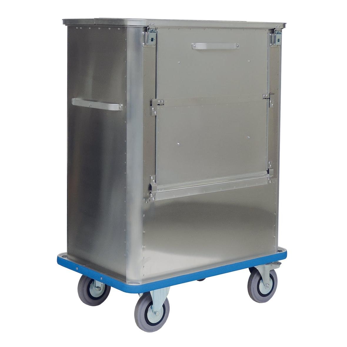 Novocal Transportcontainer Material: Aluminium geschlossen Vorderwand klappbar Scharnierdeckel mit | Packung (1 Stück)