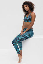 Ganga Leggings 7/8 zebra turquoise