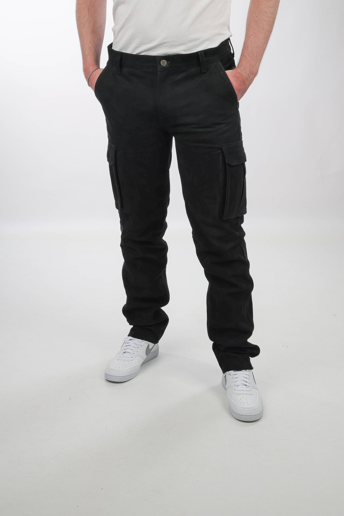 Herren Lederhose Cargo Nubuk
